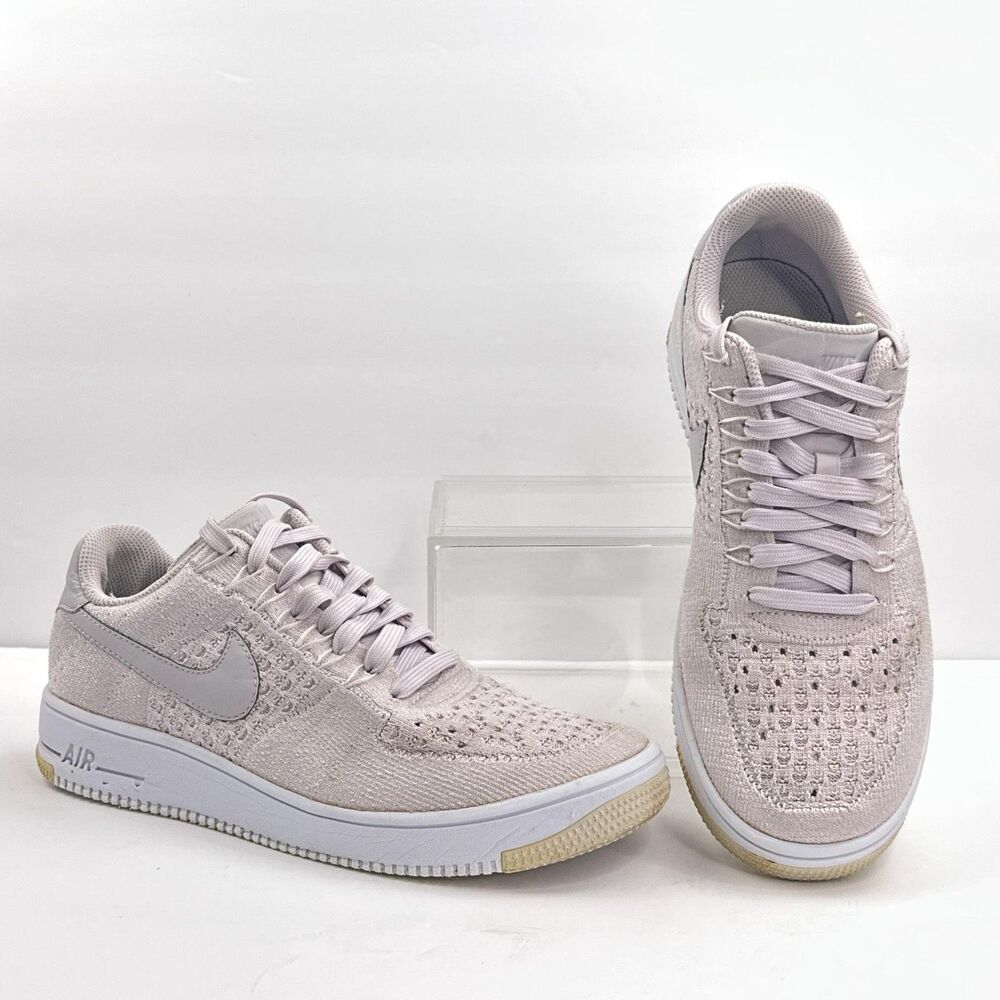 Nike Air Force 1 Ultra Flyknit Low Shoes Mens 8.5 Light Violet Knit Sneakers